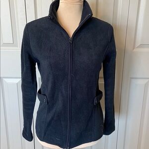 Take Two Fitted Black Fleece Full ZIp Jacket Coat Women's Small
